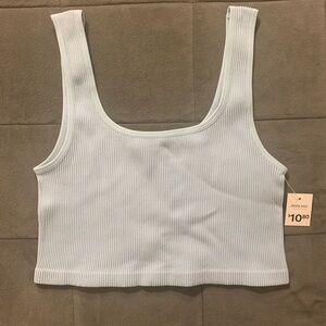 Light Blue Cropped Tank Top